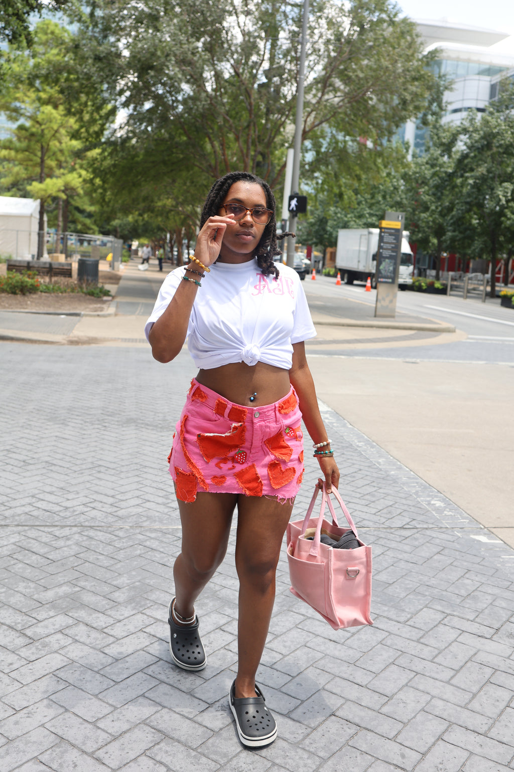 Strawberry Pink Skirt Size 12 image 1